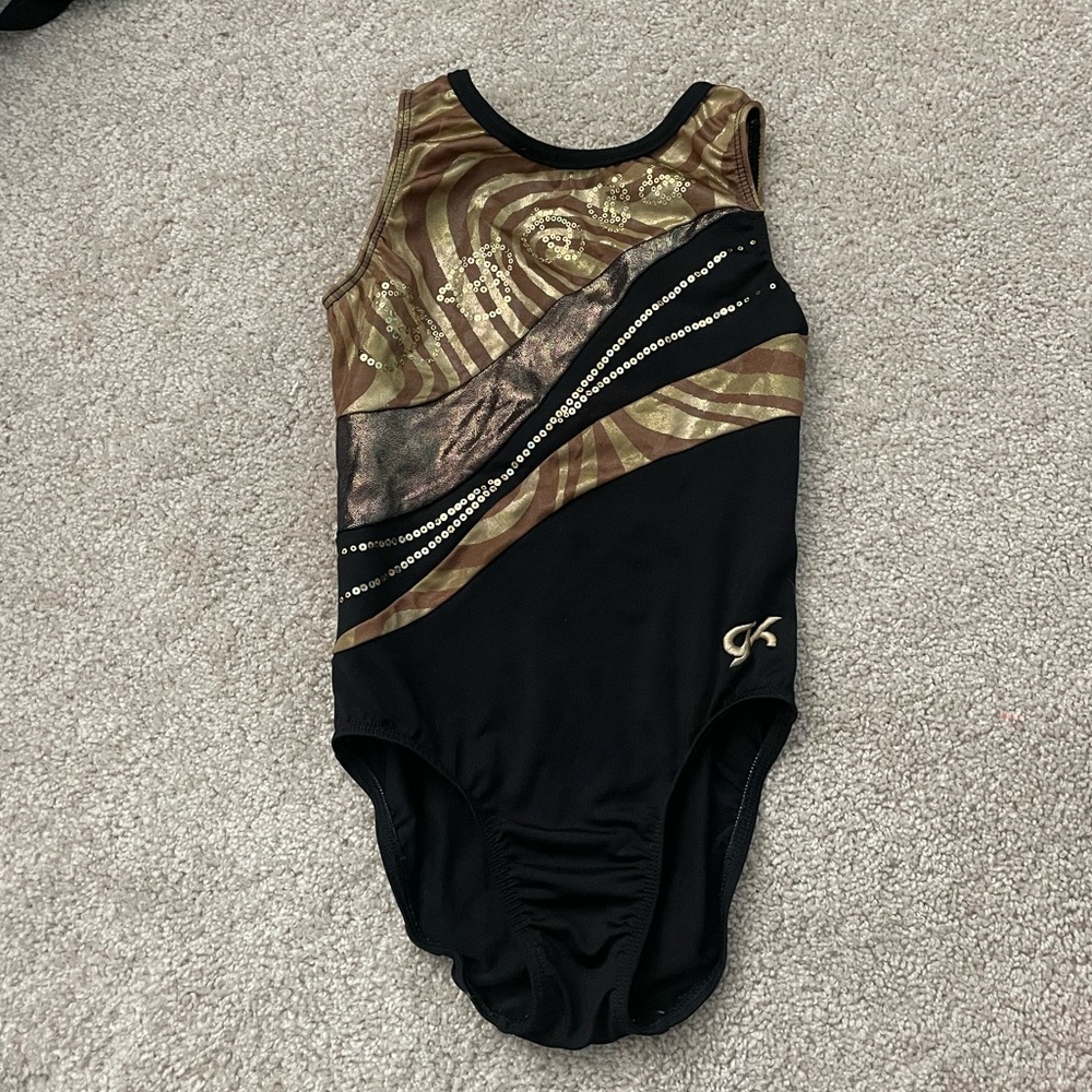 GK Cirque Du Soleil gymnastics leotard, size child large, brand GK, good